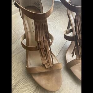 Women's Christian Siriano Brown Suede Dress Heel   Sz.9
